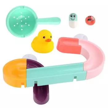 Детские игрушки для ванной Водные шарики Треки для детей Сделай сам Сборка Настенная игрушка для ванной Водопад Заполнение Разборка 12PCS