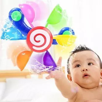 Детские игрушки для ванной, водяное колесо, присоска для купания, ванна, распылитель воды, игровой набор, разбрызгиватель для душа, игрушка для детей 1 Set разноцветный