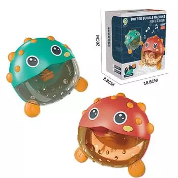 Детские игрушки для ванны Puffer Music Bubble Machine Электрическая автоматическая игрушка для распыления воды в виде пузырьков красный