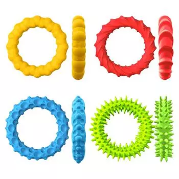 Детские игрушки для взрослых с сенсорной декомпрессией, эластичный силиконовый текстурный браслет One Size