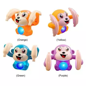 Детские игрушки Интерактивные развивающие игрушки для раннего развития Обезьянка-опрокидыватель для детей Подарки Yellow