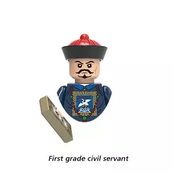 Детские игрушки Китайские древние исторические фигуры Военные солдаты Императорская гвардия Военные командиры Модель Строительные блоки Подарки