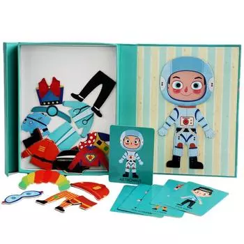 Детские игрушки Магнитные пазлы Материалы Магниты Пазлы Книги Развивающие игрушки для детей Магнитные кирпичики Learnin H7P0 girl-one-size