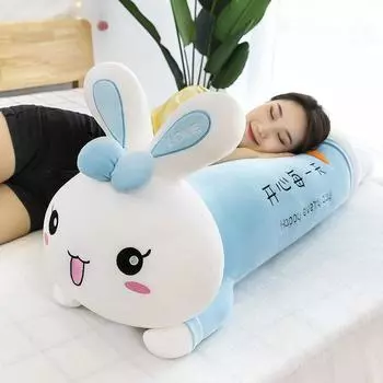 Детские игрушки, милые пары, кролики, плюшевые игрушки, куклы, большие тряпичные куклы, длинные полоски спальных подушек для отправки, куклы для девочек 70CM