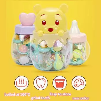 Детские игрушки можно варить, погремушка, детская головоломка, прорезыватель для новорожденных, погремушка