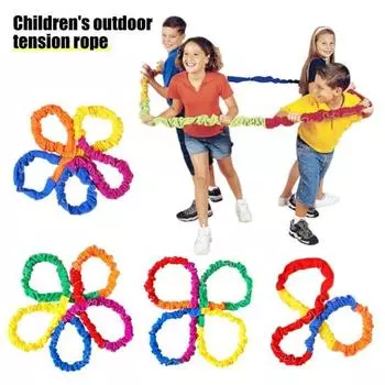 Детские игрушки на открытом воздухе, эластичная совместная эластичная лента, эластичный шнур, веревка, игрушка для спорта на открытом воздухе, интерактивная командная игра 2M