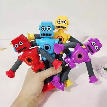 Детские игрушки на присоске, поп-трубки, снятие стресса, телескопический робот, игрушка, сенсорные сильфоны, игрушки, антистрессовая игрушка-сжиматель