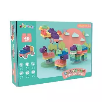 Детские игрушки Пастельные мягкие блочные игрушки 40p Корейские детские игрушки