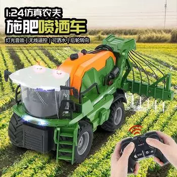 Детские игрушки с дистанционным управлением, 6-позиционный разбрызгиватель жидких удобрений, дистанционное управление, освещение, фермерская машина, распылитель воды зелёный
