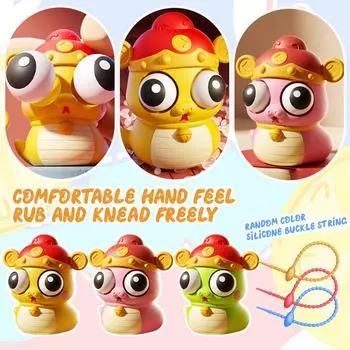 Детские игрушки - щипательные, лопающиеся глаза, игрушки-драконы, декомпрессионные игрушки, подарки One Size зелёный