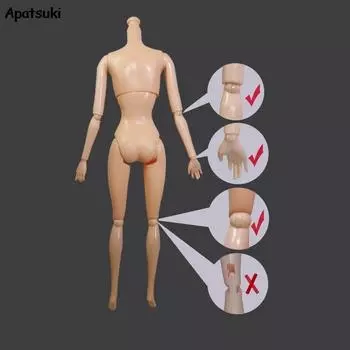 Детские игрушки «сделай сам», 12 суставов, кукла с обнаженным телом для 11,5 дюймов, детали кукольного дома для 1/6 кукол BJD без головы, аксессуары для кукол, подарки на день рождения бежевый