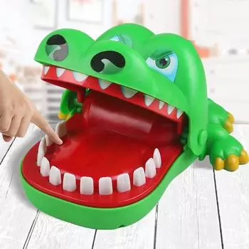 Детские игрушки Семейные игры Игра «Укуси палец» Игрушка «Рот крокодила» Розыгрыши Игра «Крокодил» зелёный