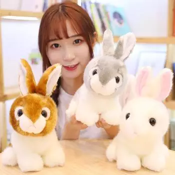 Детские игрушки Симпатичный кролик Мягкая игрушка с длинными стоячими ушами Белый кролик Кукла Кукла Кукла Кукла Девочка Подарок 20CM