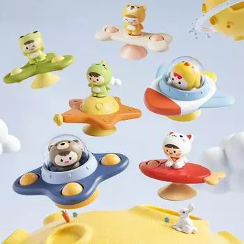 Детские игрушки Спиннер на присоске, игрушки для малышей, спиннер с медведем в руке, сенсорные игрушки, снятие стресса, детские игры, вращающиеся погремушки