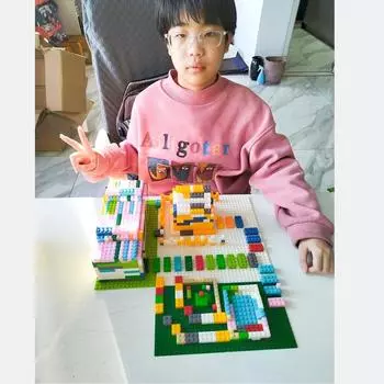 Детские игрушки, строительные блоки, подарочная тарелка, фигурка, 260 г, около 200 шт. головоломка «сделай сам» для детей, 16 цветов/смешанные цвета/стиль для мальчиков/девочек