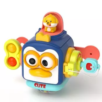 Детские игрушки Занятый игрок Хватающий мяч Головоломка Восприятие Шестигранная вращающаяся коробка Детское раннее образование Вращающаяся игрушка One Size белый