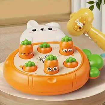 Детские игры «Бей крота», игрушки-молотки, развивающие детские игрушки, интерактивное обучение родителей и детей навыкам реагирования оранжевый