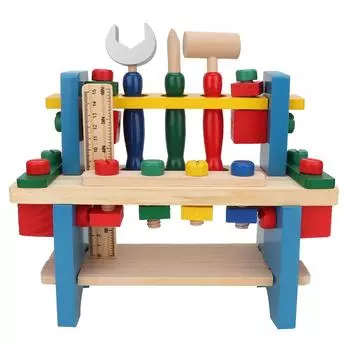 Детские инструменты для самостоятельного ремонта, отвертка, стол для инструментов, ранняя образовательная сборная игрушка чёрный