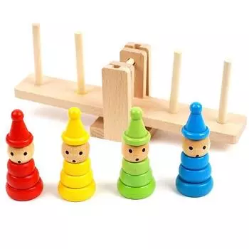 Детские качели Uniregent Wooden Seesaw Play, разноцветные, 1 комплект, корейские детские товары