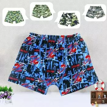 Детские камуфляжные трусы для маленьких мальчиков, трусы-боксеры с героями мультфильмов, детские трусы для детей 2–5 лет 1T 2/4 красный