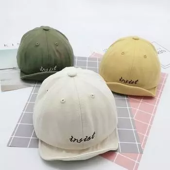 Детские кепки для мальчиков и девочек, детские регулируемые солнцезащитные шапки с буквенным принтом, повседневные козырьки с героями мультфильмов