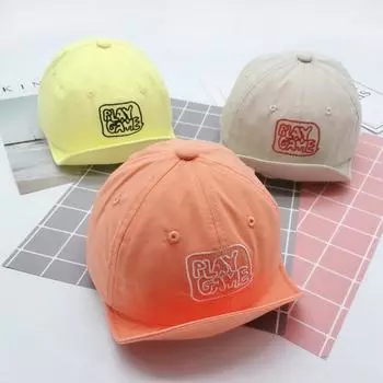 Детские кепки для мальчиков и девочек, детские регулируемые солнцезащитные шапки с буквенным принтом, повседневные козырьки с героями мультфильмов