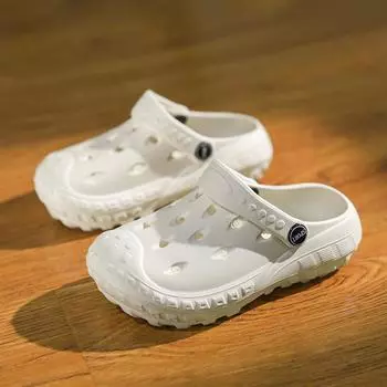 Детские классные тапочки легкие мягкие подошва детские домашние средние и большие детские для отдыха дышащие сандалии для мальчиков девочек малыш 24 белый