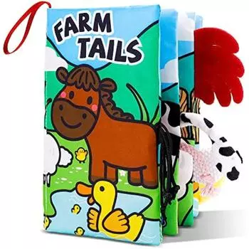 Детские книги 0–6 месяцев, сенсорные игрушки, книги из мягкой ткани для детей 6–12 месяцев, сенсорная книга с мятой бумагой, детские игрушки Jungly Tails