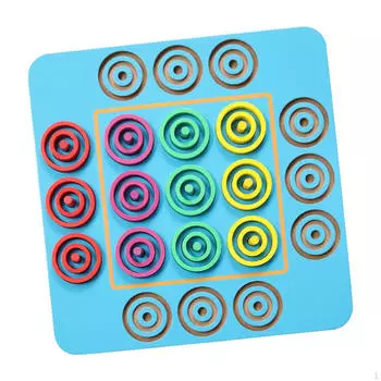 Детские кольца шахматы головоломки игрушки Монтессори портативные обучающие руки тренировка мозга вечеринка доска