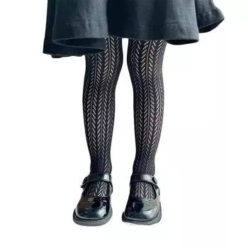 Детские колготки для девочек, однотонные колготки с сердечками и пшеничным узором для маленьких девочек, весна-лето, тонкие сетчатые колготки для малышей S