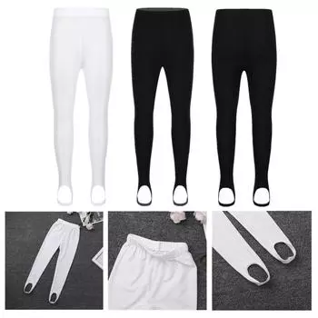 Детские колготки унисекс со стременами для балета, йоги, танцев, чулки, детские носки, колготки 4-5 Years белый