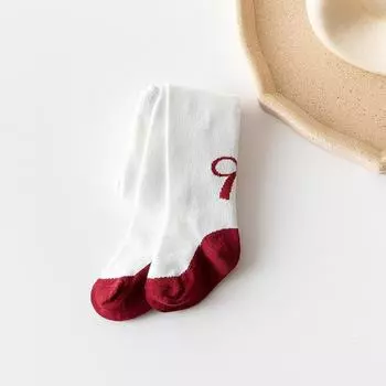 Детские колготки Весенне-осенние колготки для детей Колготки с бантом для девочки Балетные колготки для малышей Леггинсы для младенцев Брюки с PP S вино красного