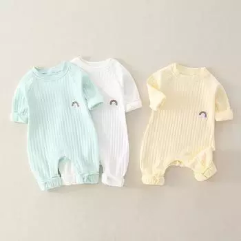 Детские комбинезоны для девочек и мальчиков, одежда из хлопка, детский комбинезон, однотонный цвет, милая одежда принцессы, весна-осень, 0-2 года 66 розовый