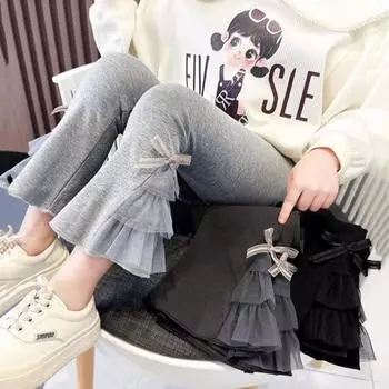 Детские комбинезоны для девочек, новый стиль, детские брюки-клеш, верхняя одежда, женская одежда для малышей, весенний сезон, леггинсы, весна-осень 90 серый