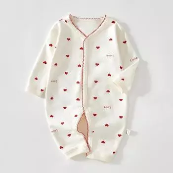 Детские комбинезоны для девочек с принтом «Любовь», боди с длинными рукавами, одежда для новорожденных мальчиков и девочек, верхняя одежда весна-осень-лето 59 красный