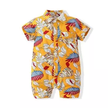 Детские комбинезоны, летний комбинезон с принтом динозавра из мультфильма для детей от 3 до 18 месяцев, детская одежда XL