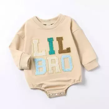 Детские комбинезоны с длинными рукавами и буквенным принтом Детские комбинезоны 70