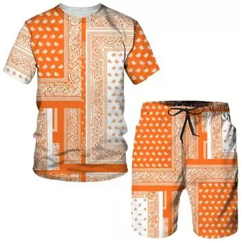 Детские комплекты Граффити Этнический стиль 3D Принт Детские комплекты Модные футболки Пляжные шорты Купальники Футболки Топы Костюмы для мальчиков и девочек Одежда 100