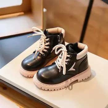 Детские короткие ботинки 2023 года, осень, новые, универсальные, модные, маленькие, желтые ботинки, повседневные ботинки для мальчиков в корейском стиле, Прямая поставка 26 жёлтый