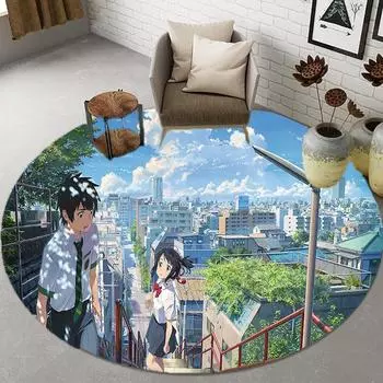 Детские коврики для ползания, круглые коврики, мультяшные коврики, коврики для детской комнаты, коврики для спальни, украшение дома, круглые коврики для гостиной, анимационные коврики 40cm