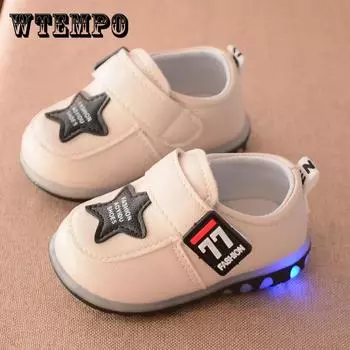 Детские кожаные туфли на мягкой подошве, детская прогулочная обувь с героями мультфильмов, детская нескользящая обувь на плоской подошве с подсветкой и подсветкой 15 розовый