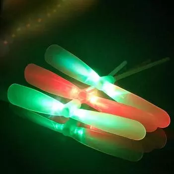 Детские красочные светящиеся бамбуковые стрекозы мигают летающие феи светодиодные игрушки