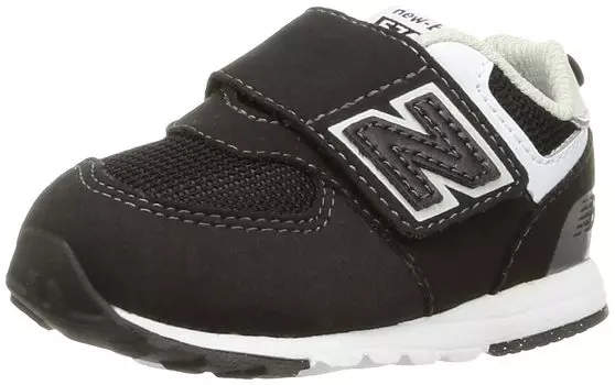 Детские кроссовки 574 Wide Lightweight Velcro Junior Boys Girls BK cm W [New Balance] NEW-B (черный) 12,5