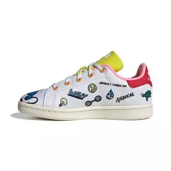 Детские кроссовки adidas Aaron Kai x Stan Smith Primeblue Little Kid Doodles White Cloud-White Vivid-Green FY2687 29