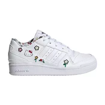 Детские кроссовки adidas Hello Kitty x Forum Low C с цветочным принтом White Cloud-White Core-Black IG0303 28.5