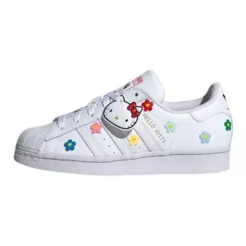 Детские кроссовки adidas Hello Kitty x Superstar J Colorful Florals White Cloud-White Core-Black ID7279 35
