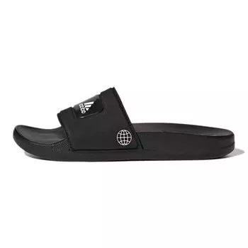 Детские кроссовки adidas LEGO x Adilette Slide J Black White Core-Black Core-White GW8112 28