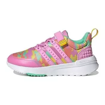 Детские кроссовки adidas LEGO x Racer TR21 EL Little Kid Digi Camo - Bliss Orchid Pink Equipment-Yellow HQ1326 30