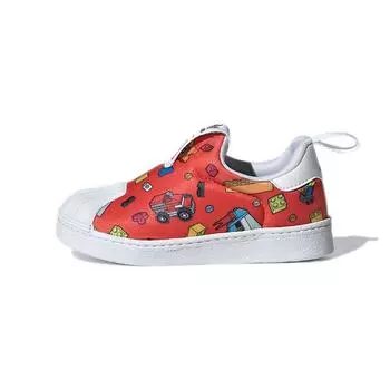 Детские кроссовки adidas LEGO x Superstar 360 I All Over Print Red Cloud-White GX3287 21