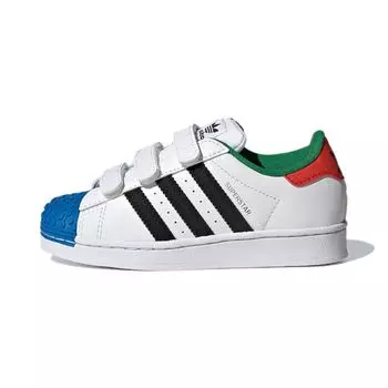Детские кроссовки adidas LEGO x Superstar CF J White Red Blue Cloud-White Core-Black H03963 33